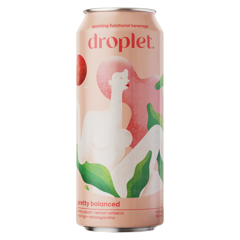 Droplet Pretty Balanced - White Peach Lemon Verbena Moringa 12 oz