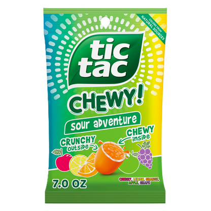 TIC TAC CHEWY! Sour Adventure Candy, Sour Candy, 7 oz