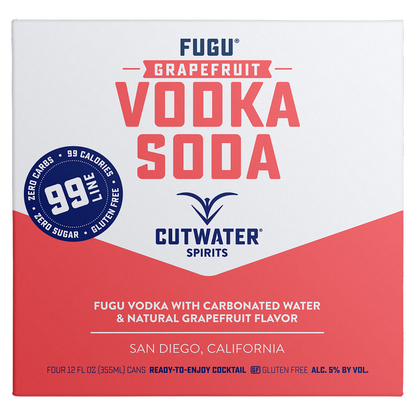Cutwater Grapefruit Vodka Soda 4pk 12oz can 5% ABV