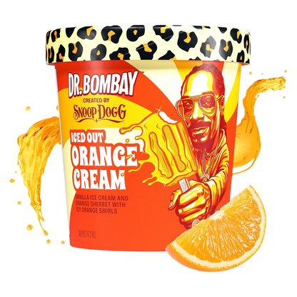 Dr. Bombay Iced Out Orange Cream Ice Cream Pint, 16 fl oz