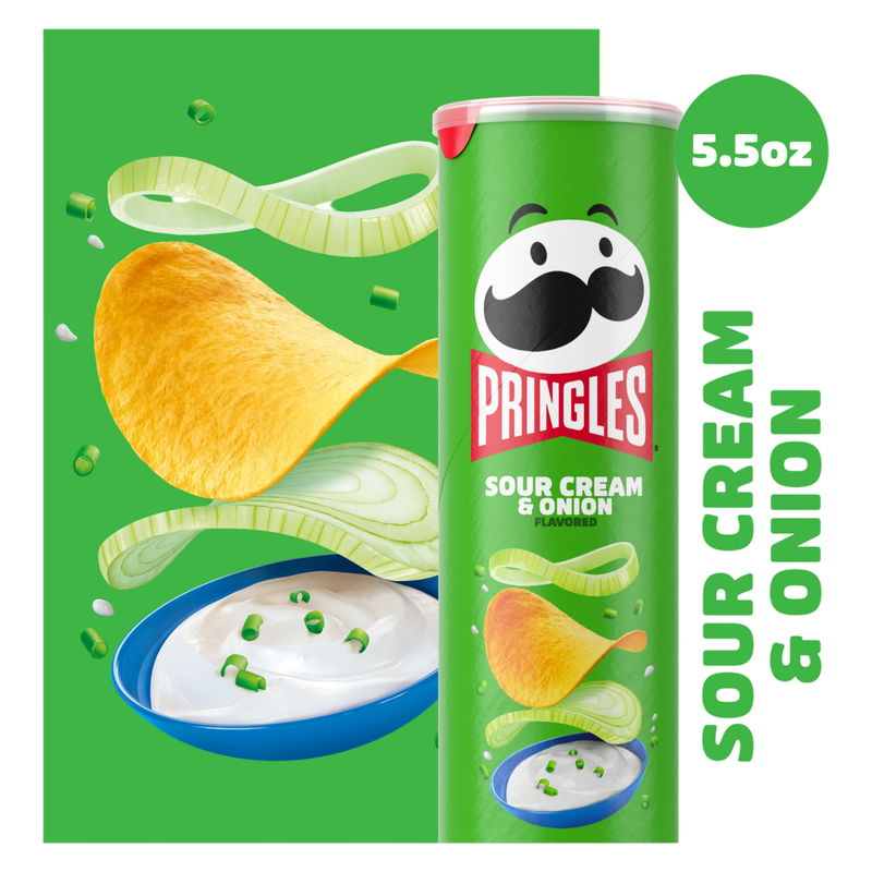 Pringles Sour Cream & Onion Potato Crisps Chips 5.5oz