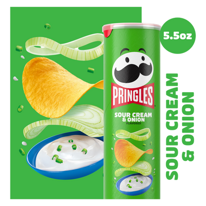 Pringles Sour Cream & Onion Potato Crisps Chips 5.5oz