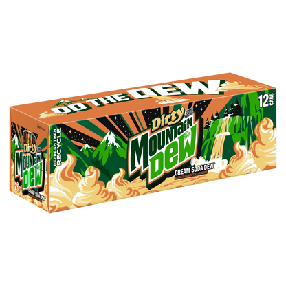 Mountain Dew Zero Sugar Dew Dirty Cream Soda 12pk 12oz Can