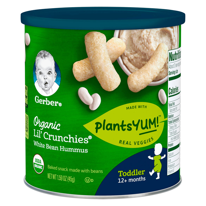 Gerber Lil' Crunchies Organic White Bean Hummus 1.59oz