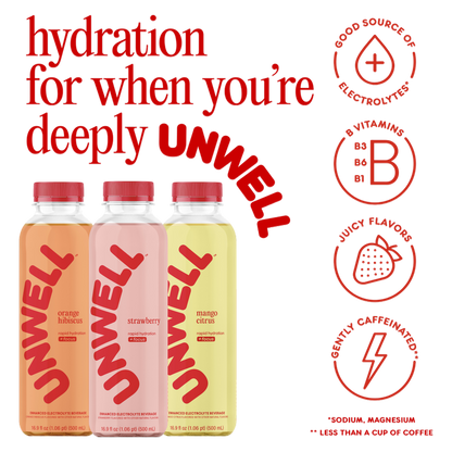 Unwell Orange Hibiscus Hydration Drink 16.9oz Btl