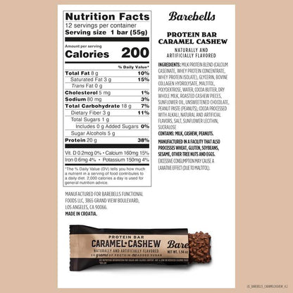 Barebells Caramel Cashew Protein Bar Case 12ct