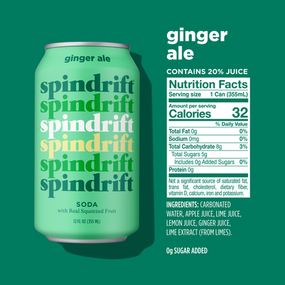 Spindrift Soda Ginger Ale 12oz Can