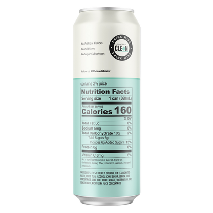 Owl's Brew Boozy Tea White Tea & Watermelon 19.2oz Can 4.8% ABV