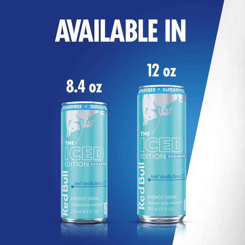 Red Bull Sugar Free Iced Vanilla Berry Energy Drink 12oz Can