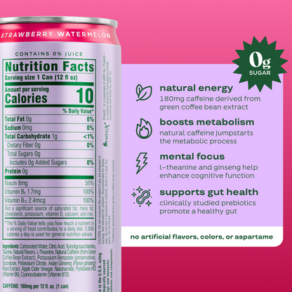 Bloom Energy Strawberry Watermelon 12oz Can