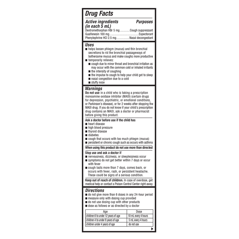 Mucinex Children's Multi-Symptom Liquid - Cold Very Berry 4oz