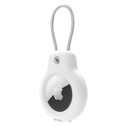 AirTag PC Rope Safety Lock Protective Case, White