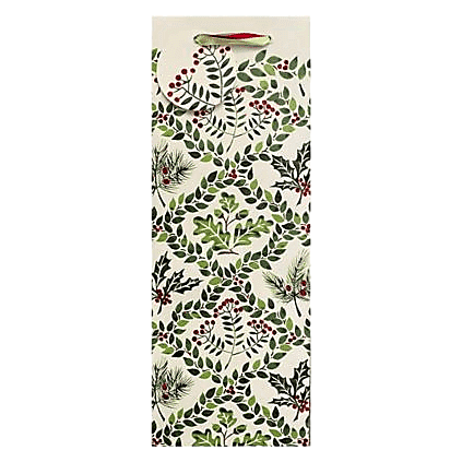 The Gift Wrap Company Garland Green Bottle Bag