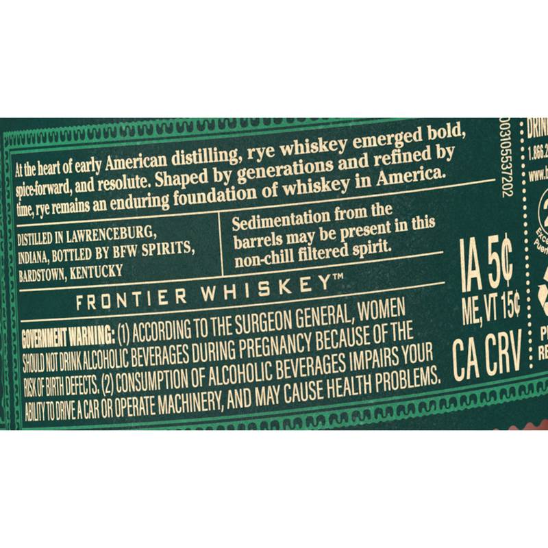 Bulleit 95 Rye Cask Strength Aged 20 Years, 750 mL Bottle