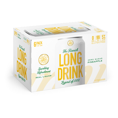 Long Drink Zero Pineapple 6pk 12oz Can
