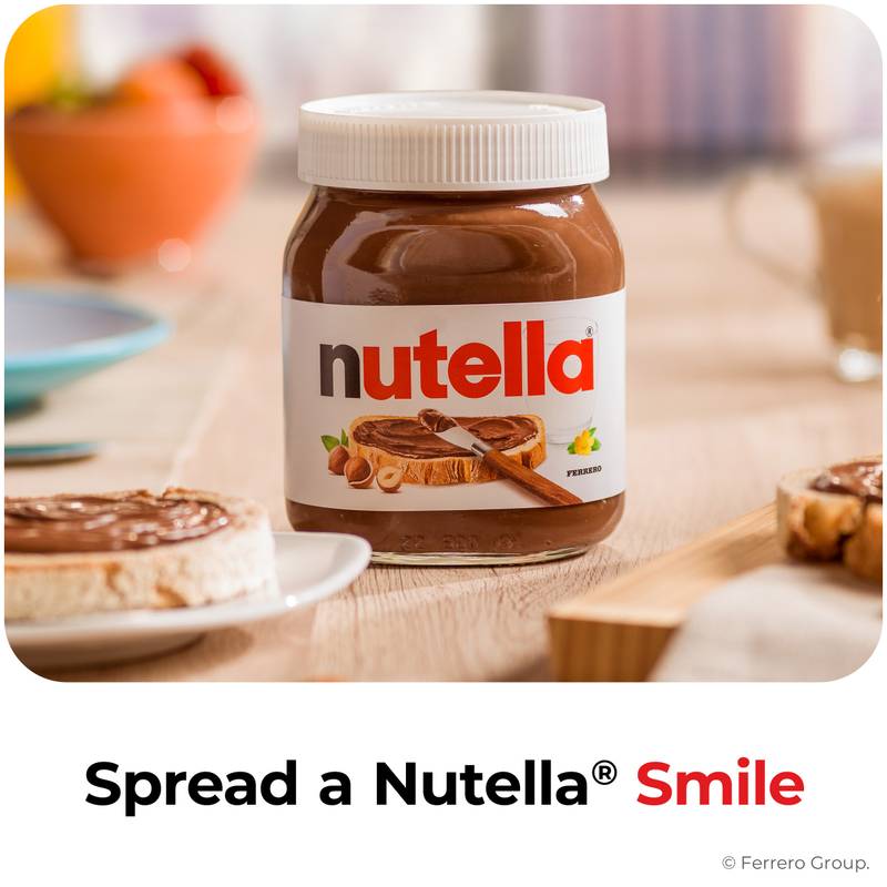 Nutella Hazelnut Spread with Cocoa for Breakfast, 13 oz Jar