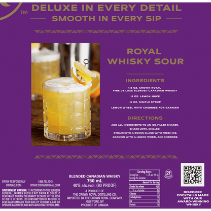 Crown Royal 750ml Gift Set w/ Flask