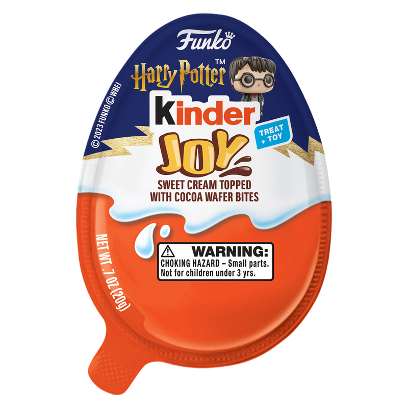 KINDER JOY Egg, Sweet Cream and Chocolatey Wafers Bits, DC Funko Pop Batman, Superman, and more / Harry Potter Funko Pop (Toys May Vary)