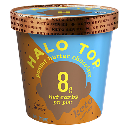 Halo Top Keto Peanut Butter Chocolate Ice Cream 16oz