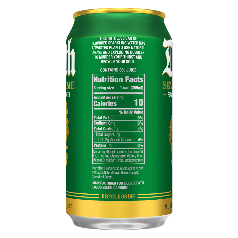 Liquid Death Severed Lime Sparkling Water 6pk 12oz Can