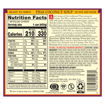 Amy's Organic Thai Coconut Soup 14.5oz