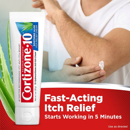 Cortizone-10 Maximum Strength Soothing Aloe Itch Relief Cream, 1 oz