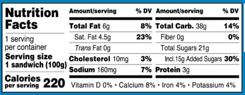 Blue Bunny Big Vanilla Dairy Dessert Sandwich 1ct