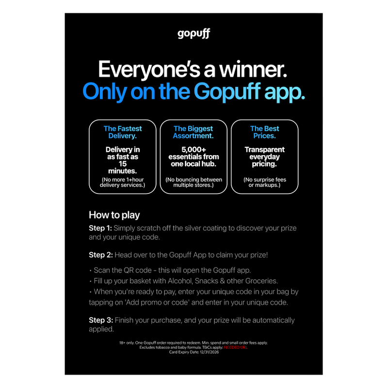 Scratch and win Insert