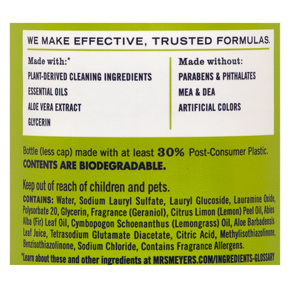 Mrs. Meyer's Lemon Verbena Dish Soap 16oz