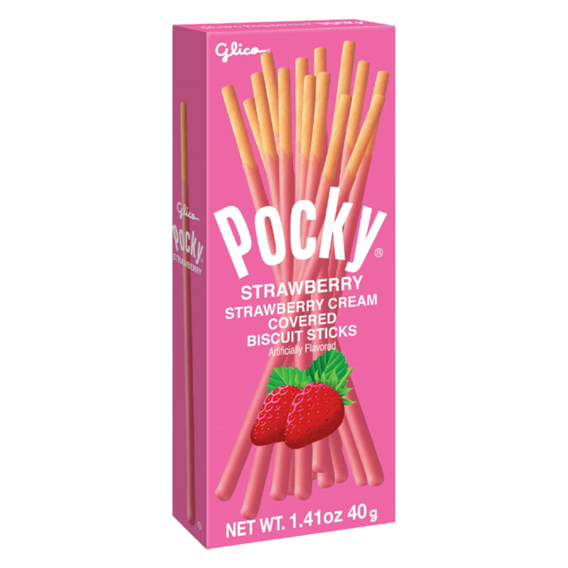 Glico Pocky Strawberry Sticks, 1.41oz - Glico Pocky – BevMo!