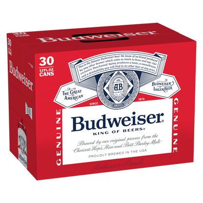 Budweiser 30pk 12oz Can 5.0% ABV