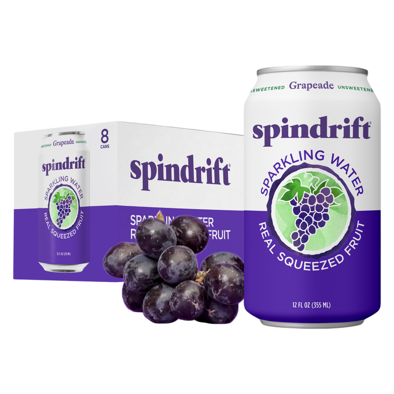 Spindrift Grapeade Sparkling Water 8pk 12oz Can