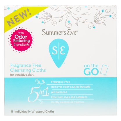 Summer's Eve Cleansing Cloth Fragrance Free 16ct