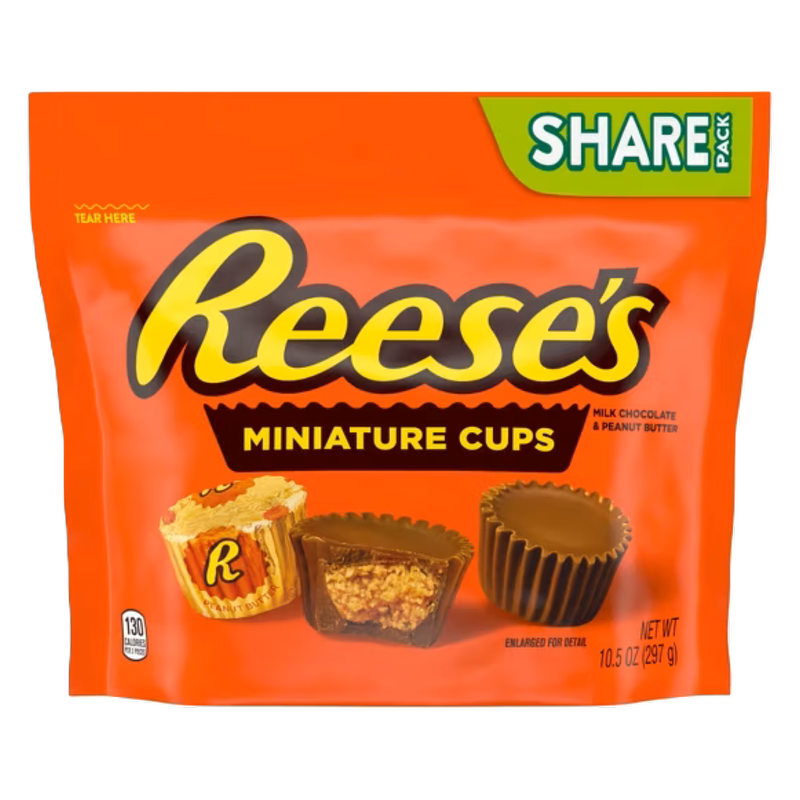 Reese's Miniatures Milk Chocolate Peanut Butter Cups, Share Pack, 9.6 oz