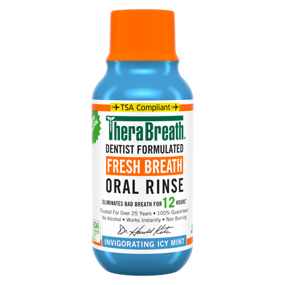 TheraBreath Fresh Breath Oral Rince Icy Mint 3oz