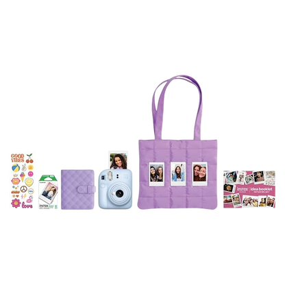 FUJIFILM  Blue Instax Mini 12 Instant Film Camera Gift Bundle