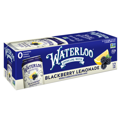 Waterloo 12pk Sparkling Blackberry Lemonade Water 12oz Can