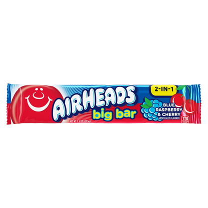 Airheads Blue Raspberry & Cherry Bar 1.5oz