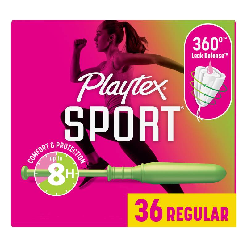 Playtex Sport Tampons, Regular Unscented Pack of 36
