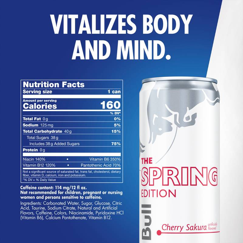 Red Bull Spring Edition Cherry Sakura 12oz Can