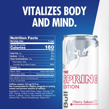 Red Bull Spring Edition Cherry Sakura 12oz Can