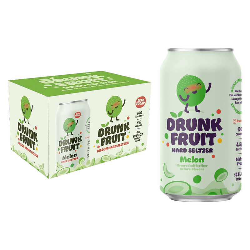 Drunk Fruit Hard Seltzer Melon 6pk 12oz