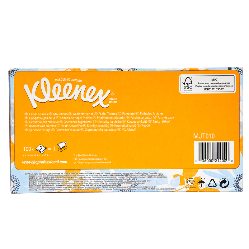 Kleenex White Facial Tissues 100ct