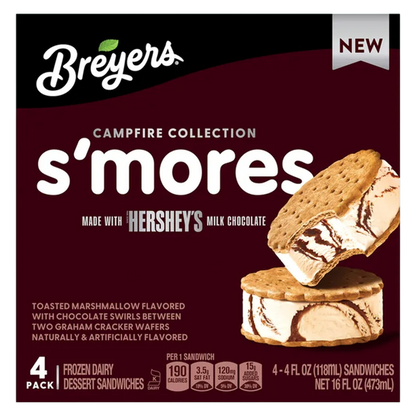 Breyers Hershey's S'mores Ice Cream Sandwiches 4ct