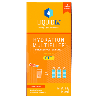 Liquid I.V. Hydration Multiplier + Immune Support Electrolyte Drink Mix Powder Tangerine 10ct Box