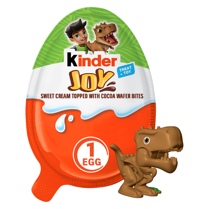 Kinder Joy Egg, Treat Plus Toy, Sweet Creams and Chocolatey Wafers, Individually Wrapped, 0.7 oz