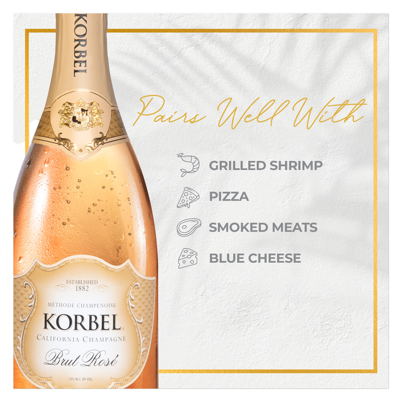 Korbel Brut Rose California Champagne 750ml