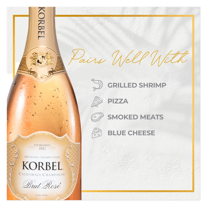 Korbel Brut Rose California Champagne 750ml