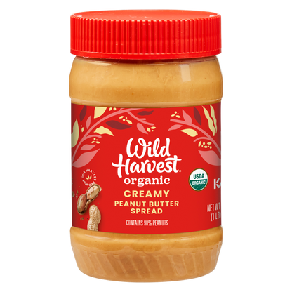 Wild Harvest Organic Creamy Peanut Butter Spread, 16oz.