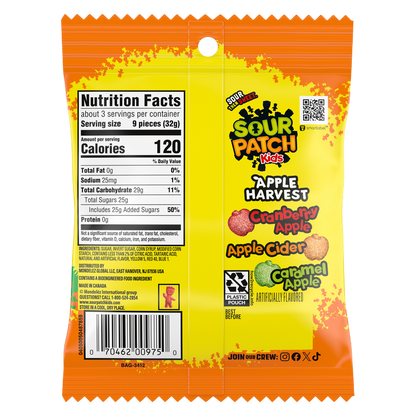 Sour Patch Kids Apple Harvest, 3.58 oz